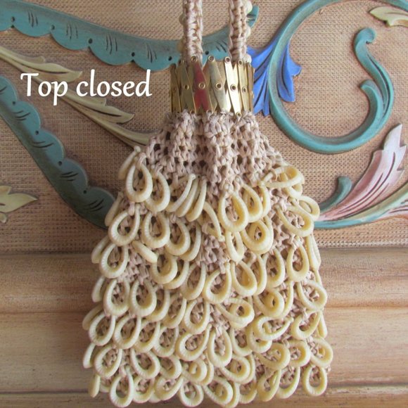 ROARING 20s BAG, 1920s ANTIQUE FLAPPER PURSE, UNIQUE OPENING, EXCELLENT VINTAGE - Picture 3 of 8